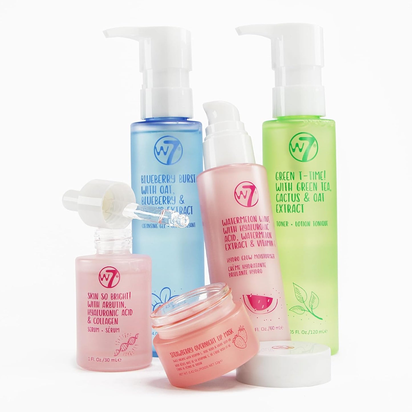 Self Care Skincare Set | Face Cleanser, Toner, Serum, Moisturiser & Lip Mask | Complete Daily Face Routine | Full Size, Long Lasting Products to Use at Home