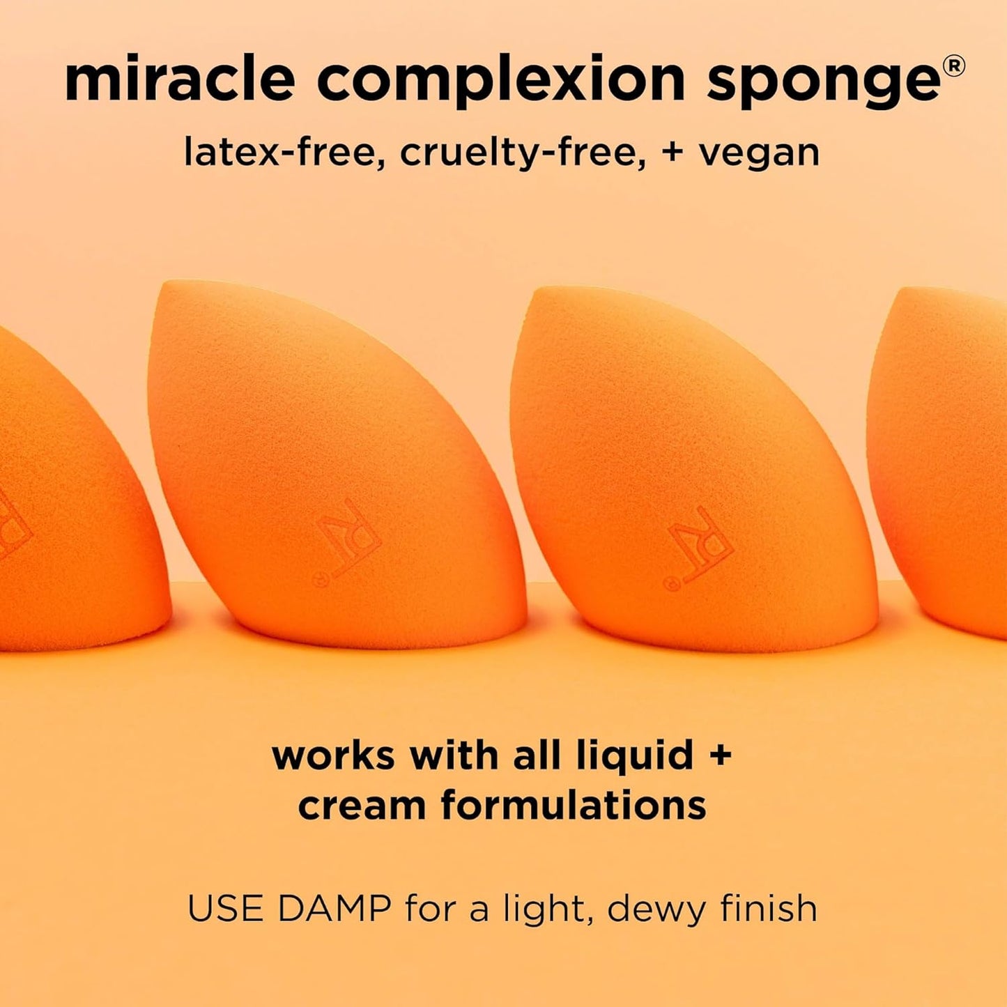 Everyday Essentials + Makeup Sponge Kit, 4 Makeup Brushes and 2 Makeup Blender Sponges,Blush, Bronzer, Eyeshadow, and Powder, Synthetic Bristles, Cruelty-Free, 6 Piece Set