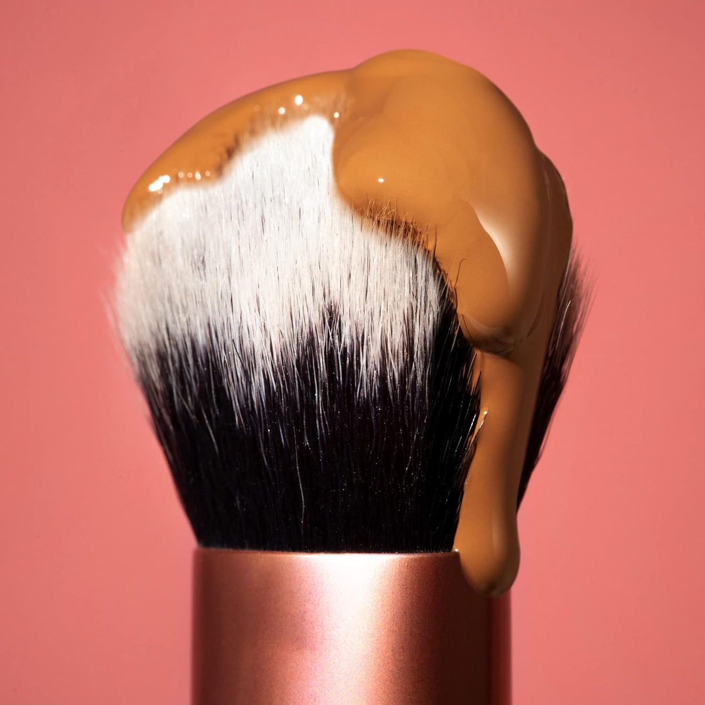 Expert Face Makeup Brush, for Liquid and Cream Foundation, Blush, and Bronzer, Buildable Coverage for Base Makeup, Dense, Synthetic Bristles, Vegan and Cruelty-Free, 1 Count