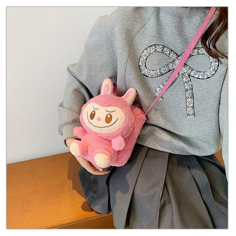 2025 Labubu the Monsters Soft Shoulder Plush Phone Bag Crossbody Bag Coins Bag