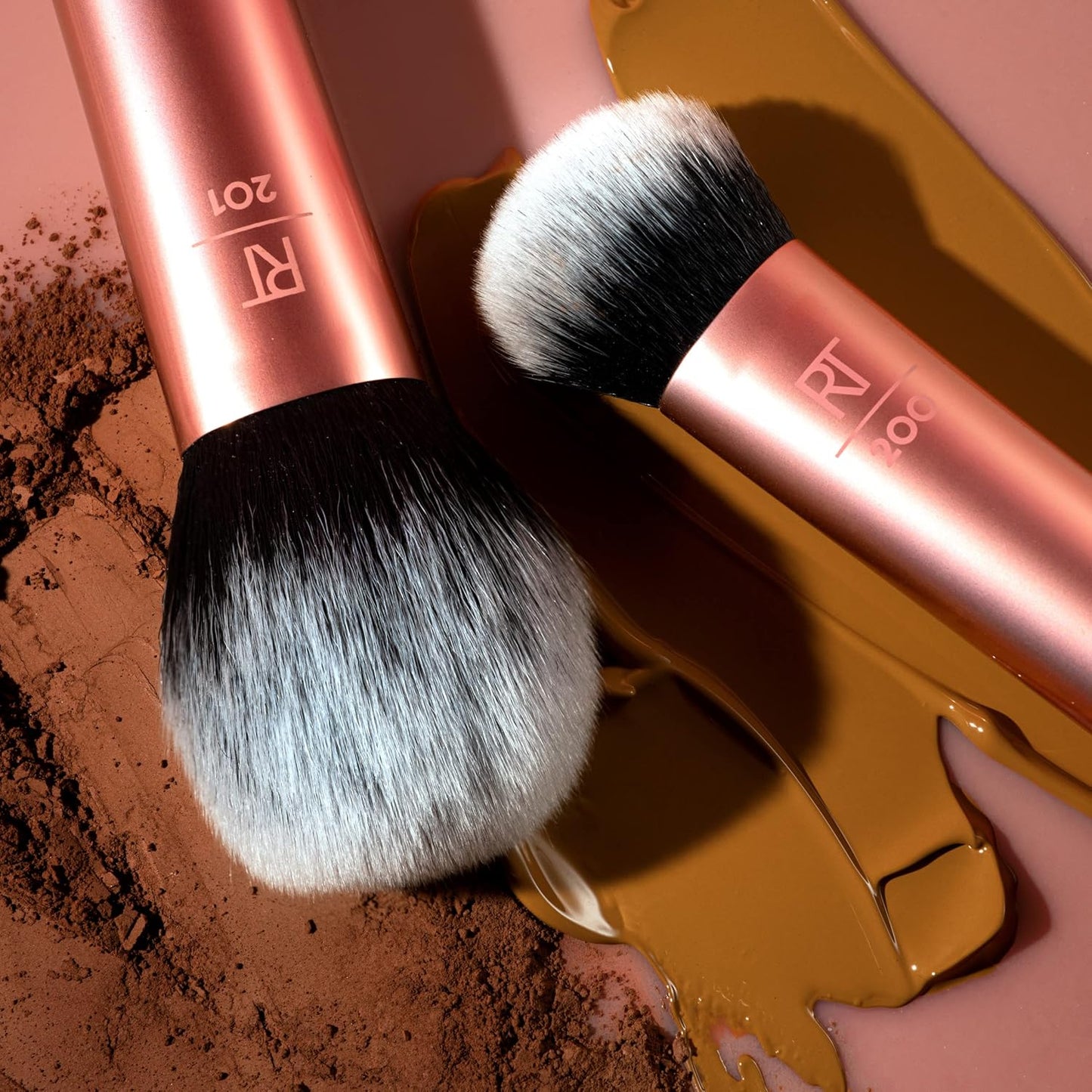 Expert Face Makeup Brush, for Liquid and Cream Foundation, Blush, and Bronzer, Buildable Coverage for Base Makeup, Dense, Synthetic Bristles, Vegan and Cruelty-Free, 1 Count