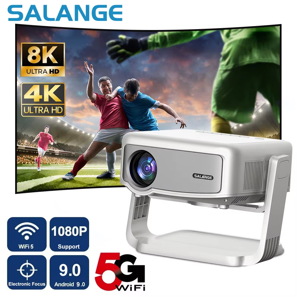 P90 Projector Android Wifi BT5.0 3D Movie Theater 360° Rotatable Smart TV 4K Video 1280X720P Home Cinema Compatible IOS
