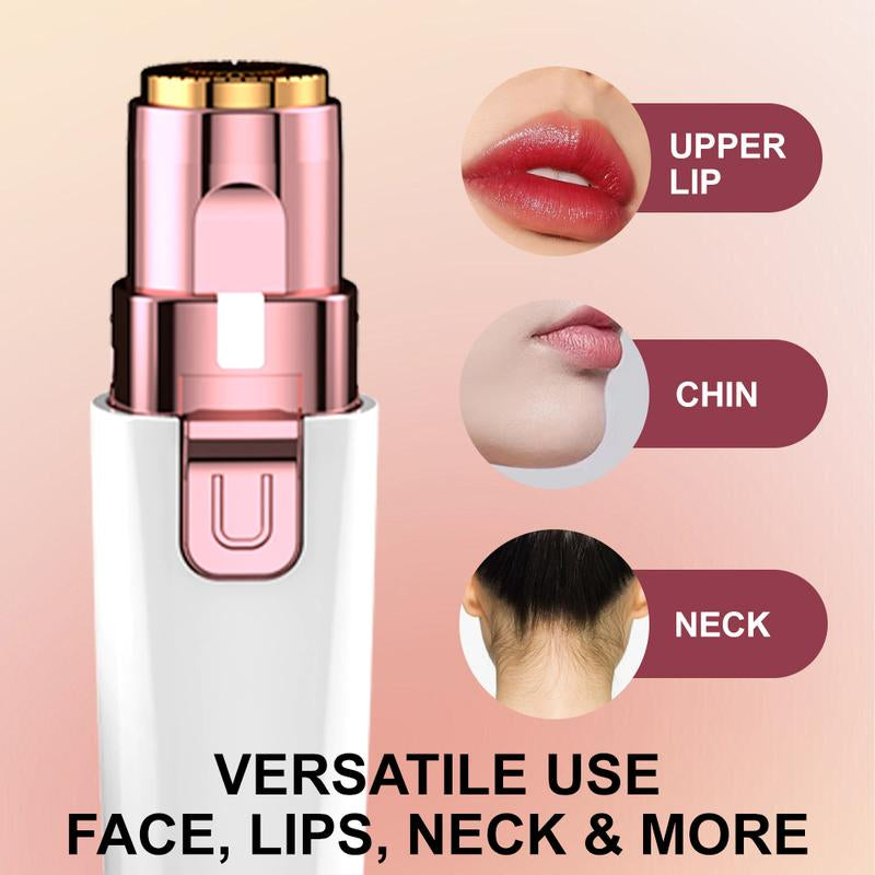 2-In-1 Facial Hair Remover & Eyebrow Trimmer with LED Light – Rechargeable, Flawless Brows & Smooth Skin On-The-Go! Portable & Gentle for Sensitive Skin! #Beauty Tool #Grooming Essentials