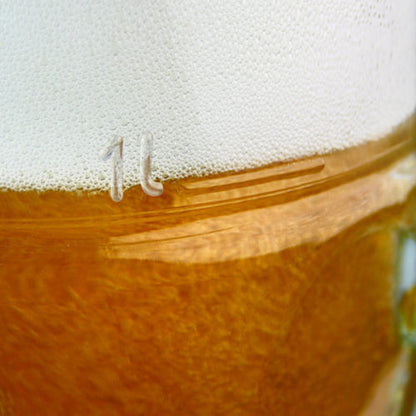 German Beer Stein Glass 1L Dimpled Mug Tankard Drink Pint Cider Bar Pub