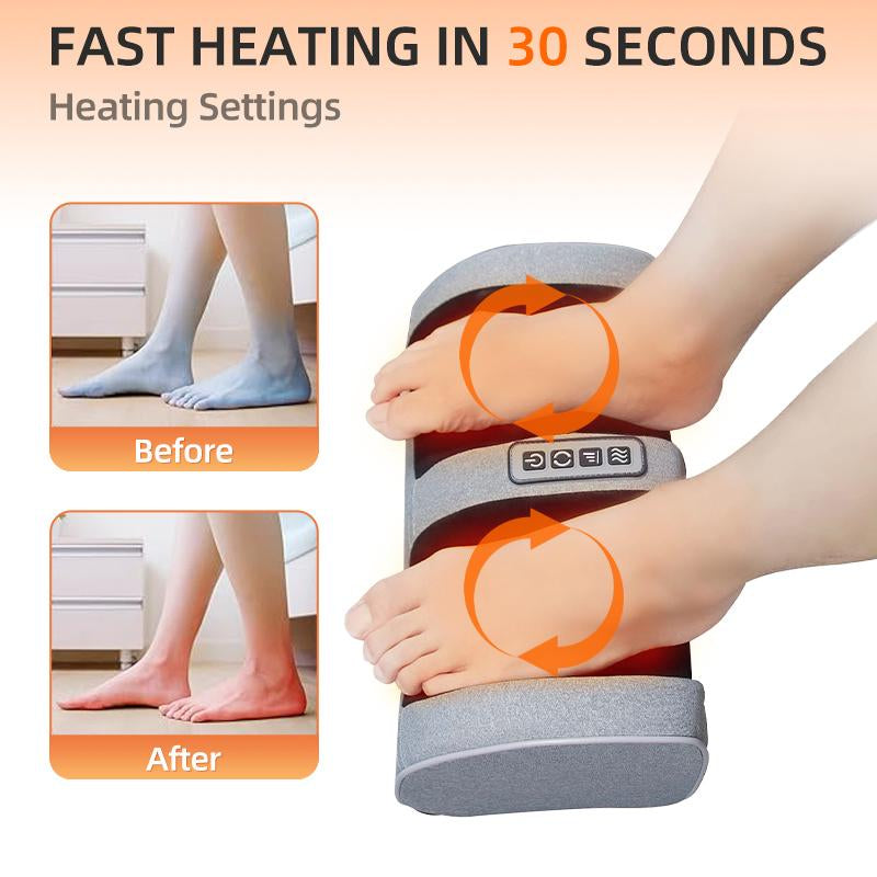 Leg Massager with Heating Portable Foot Massager Finger-Pressing Deep Kneading Therapy, Healthy Feet, Relaxing Home or Office Using Electric Massager 110V Voltage to Give Parents Gifts at Christmas. Foot Massager