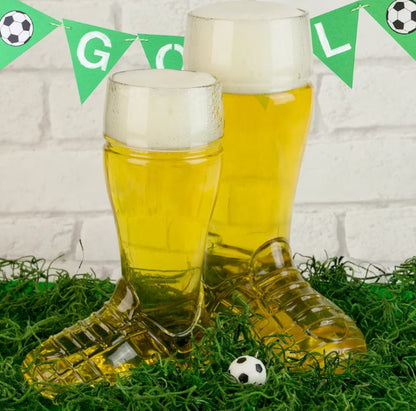 Beer Glass 0.3 L Football Rugby Boot Soccer Shoe Pint Tankard Stein Cider
