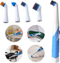 Electric Scrubber Cleaning Brush Electrical Brush Cleaner Spin Scrubber Cordless Cleaning Gadget with 4 Heads for Bathroom Household Tub Tile Floor Wall Kitchen