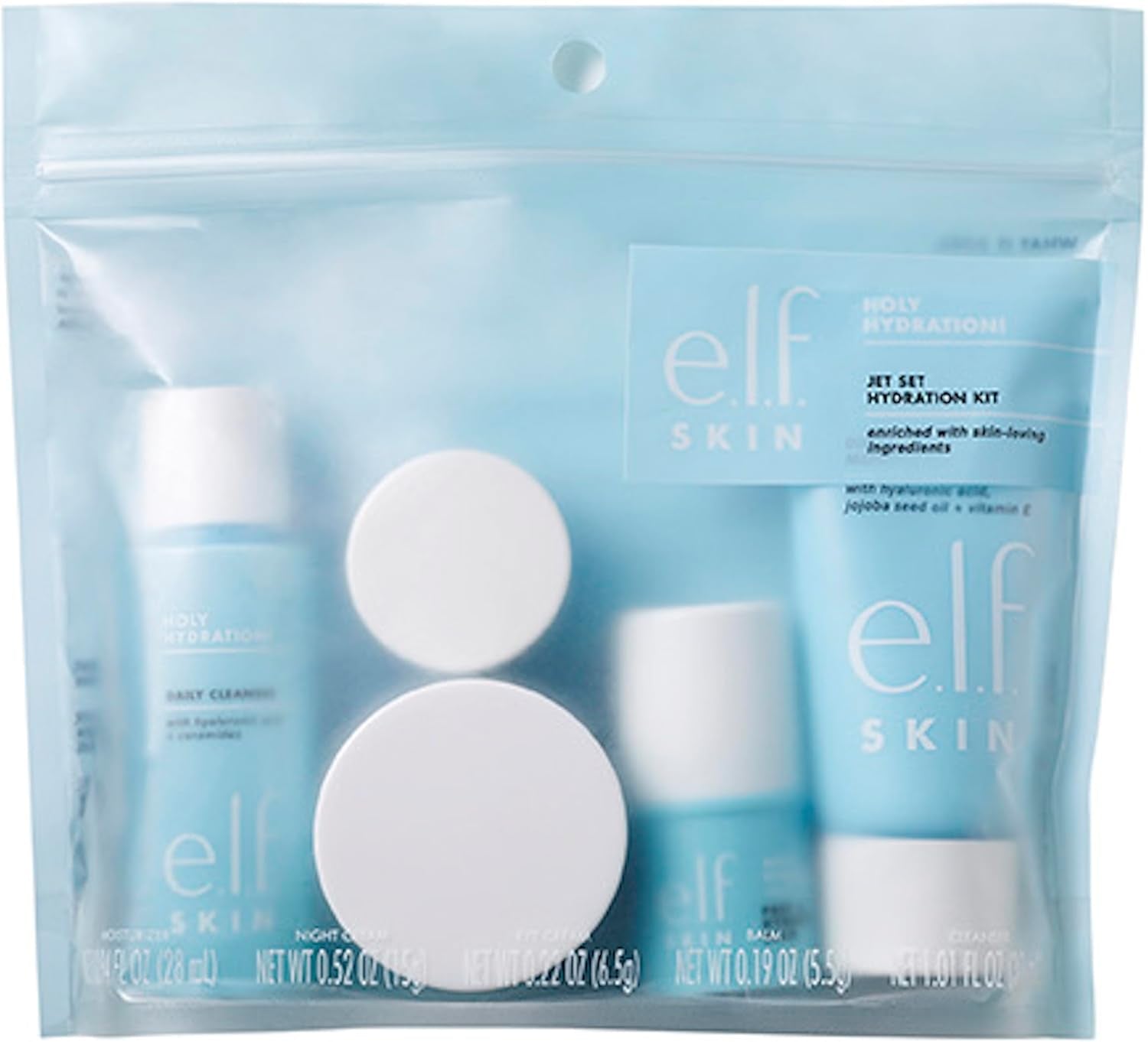 SKIN Jet Set Hydration Kit, Travel Friendly Hydrating Skincare Set, Face Cleanser, Balm, Moisturiser, Eye Cream and Night Cream, Vegan and Cruelty-Free