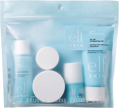 SKIN Jet Set Hydration Kit, Travel Friendly Hydrating Skincare Set, Face Cleanser, Balm, Moisturiser, Eye Cream and Night Cream, Vegan and Cruelty-Free