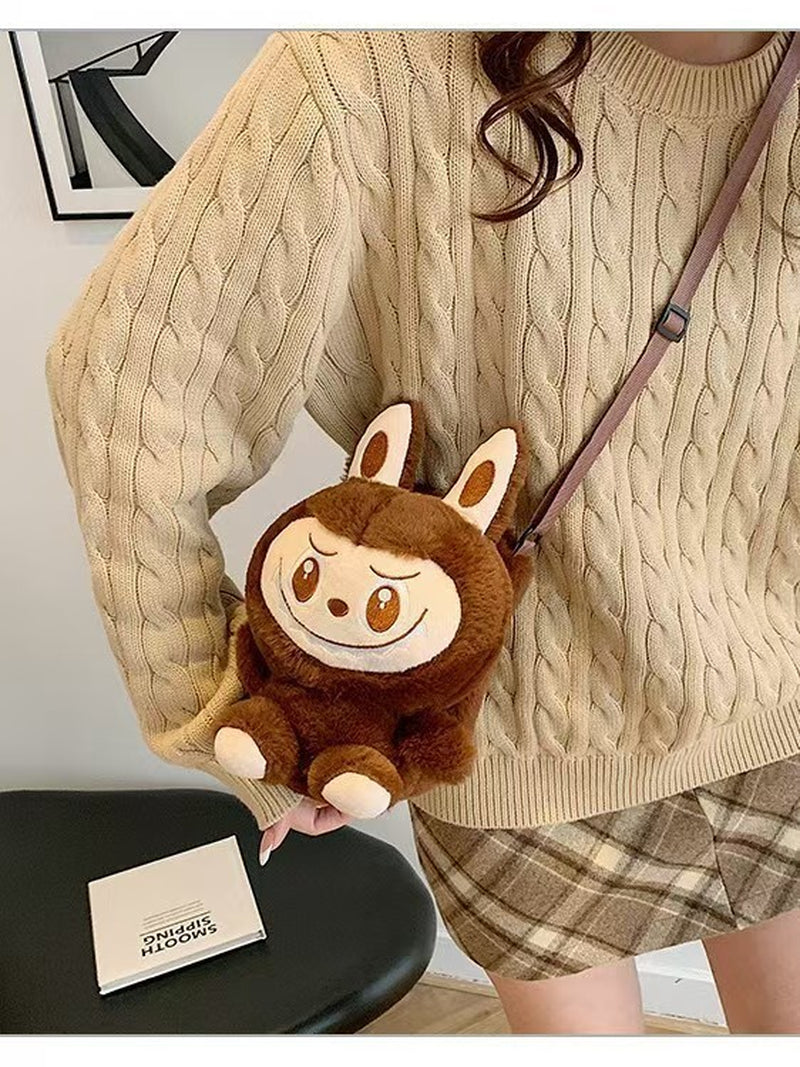 2025 Labubu the Monsters Soft Shoulder Plush Phone Bag Crossbody Bag Coins Bag
