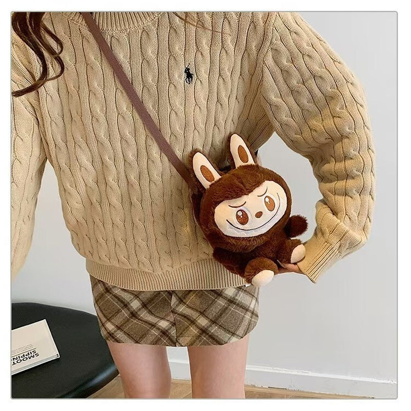 2025 Labubu the Monsters Soft Shoulder Plush Phone Bag Crossbody Bag Coins Bag