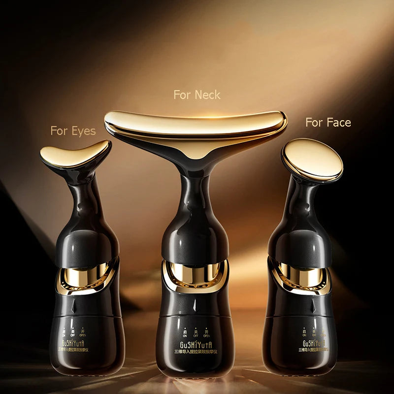 3 in 1 Face Massager Neck Facial Eye Massage V-Line Face Lifting Massager anti Aging Wrinkle Removal Skin Beauty Device for Home