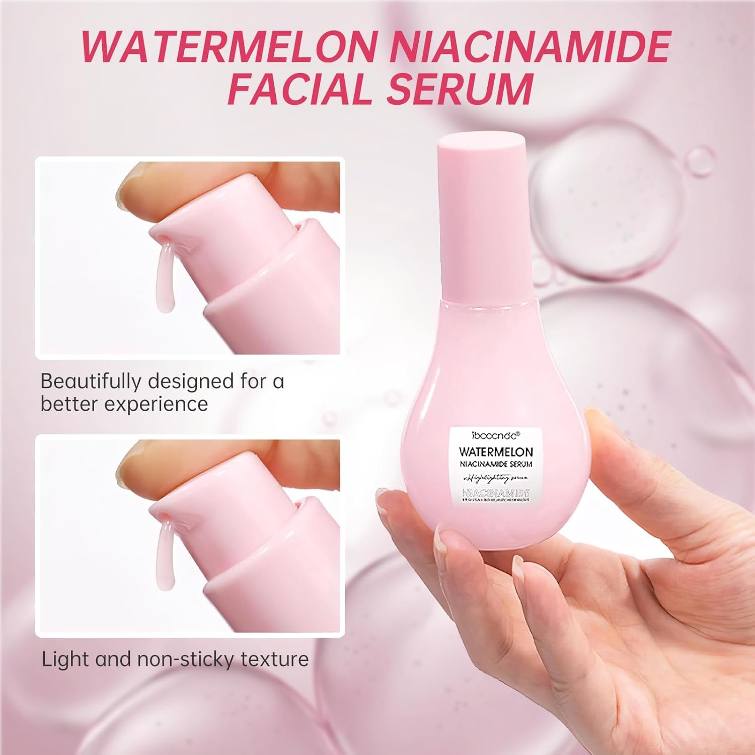 Watermelon Glow Toner, Niacinamide Watermelon Dew Drops for Skincare, Watermelon Pore Tight Serum to Deep Hydration Moisturizing