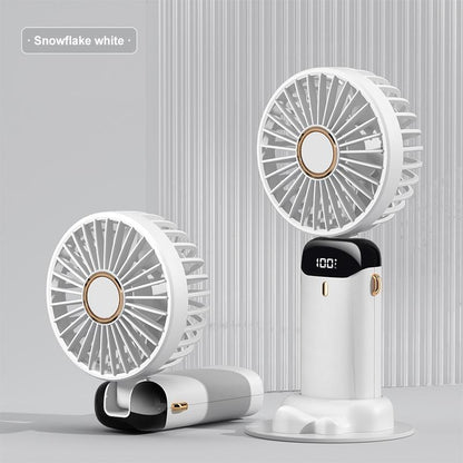 Summer Gift-Koonie Portable Handheld Fan, Battery Operated Fan with Base, 8 Hours, Digital Display, 5 Speeds, 90° Ajustable, Rechargeable Mini Fan for Outdoor Indoor