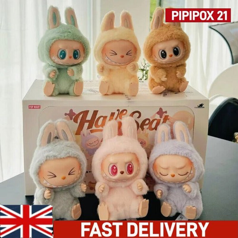 POP MART Labubu the Monsters Have a Seat Plush Doll Hot Figure Toy Keychain UK