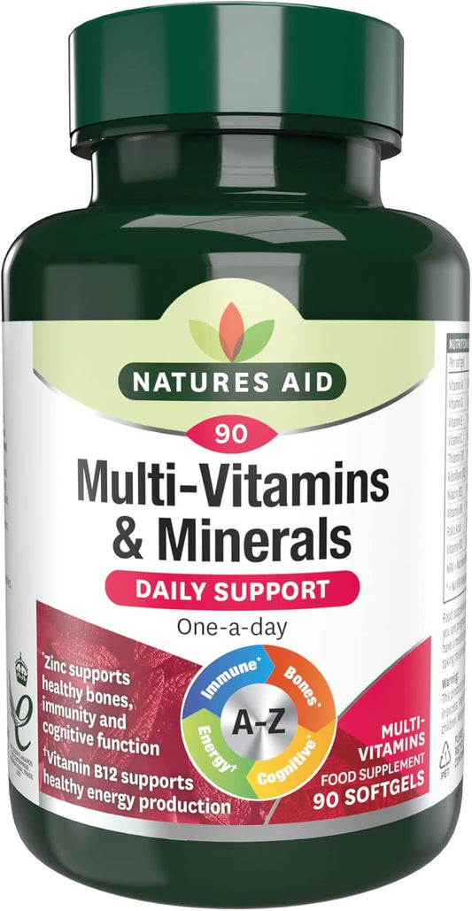 Multivitamins & Minerals with Iron – High Strength One-A-Day Multi-Vitamin Formula – Supports Energy, Immunity & Bone Health – Non-Gmo, Gluten-Free – 90 Easy-Swallow Softgel Capsules
