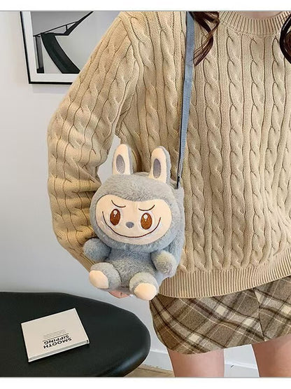 2025 Labubu the Monsters Soft Shoulder Plush Phone Bag Crossbody Bag Coins Bag