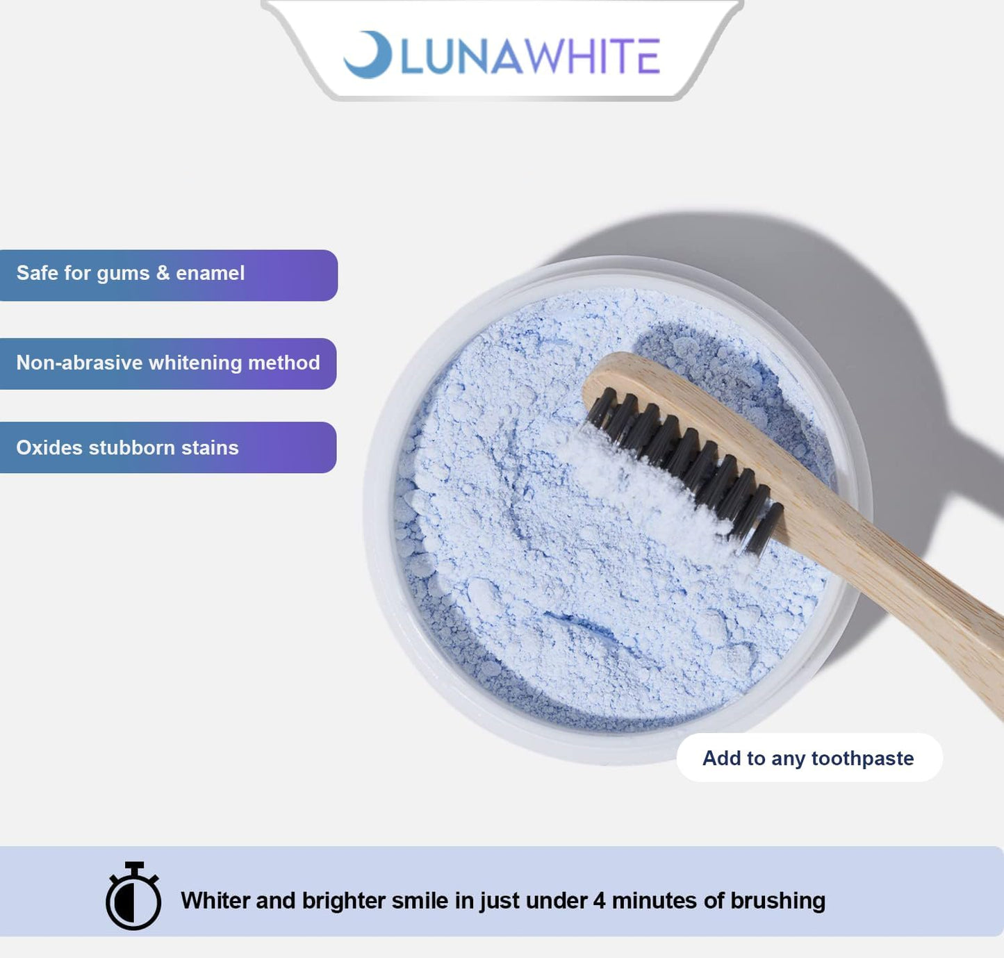 Teeth Whitening Powder - 12 Month Supply - Enamel Safe and Sensitivity Free - Natural Ingredients- Coconut Oil, Peppermint Oil, Xylitol, Baking Soda