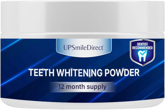 Teeth Whitening Powder - 1 Year Supply | Dentist Approved | Enamel-Safe & Sensitivity-Free | Cool Gel Mint Flavour | Removes Years of Stains