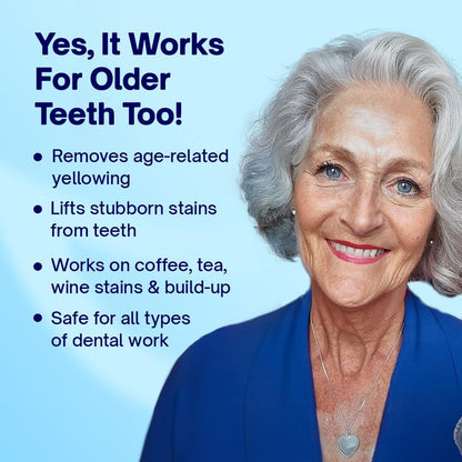 Dentist-Approved Teeth Whitening Powder - Indybest Award-Winner - Enamel-Safe & Sensitivity-Free - Cool Mint Flavour - Removes Years of Stains - 6 Month Teeth Whitener Supply