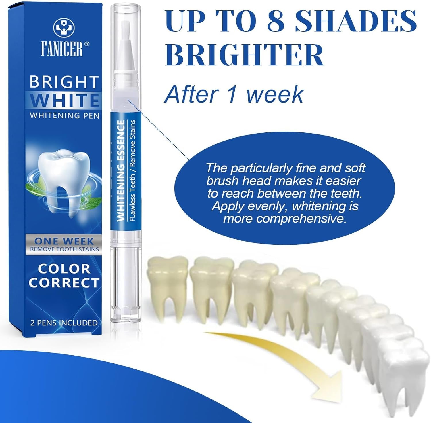 2 Pcs Teeth Whitening Pen - Gentle, Fast & Effective Tooth Stain Removal
