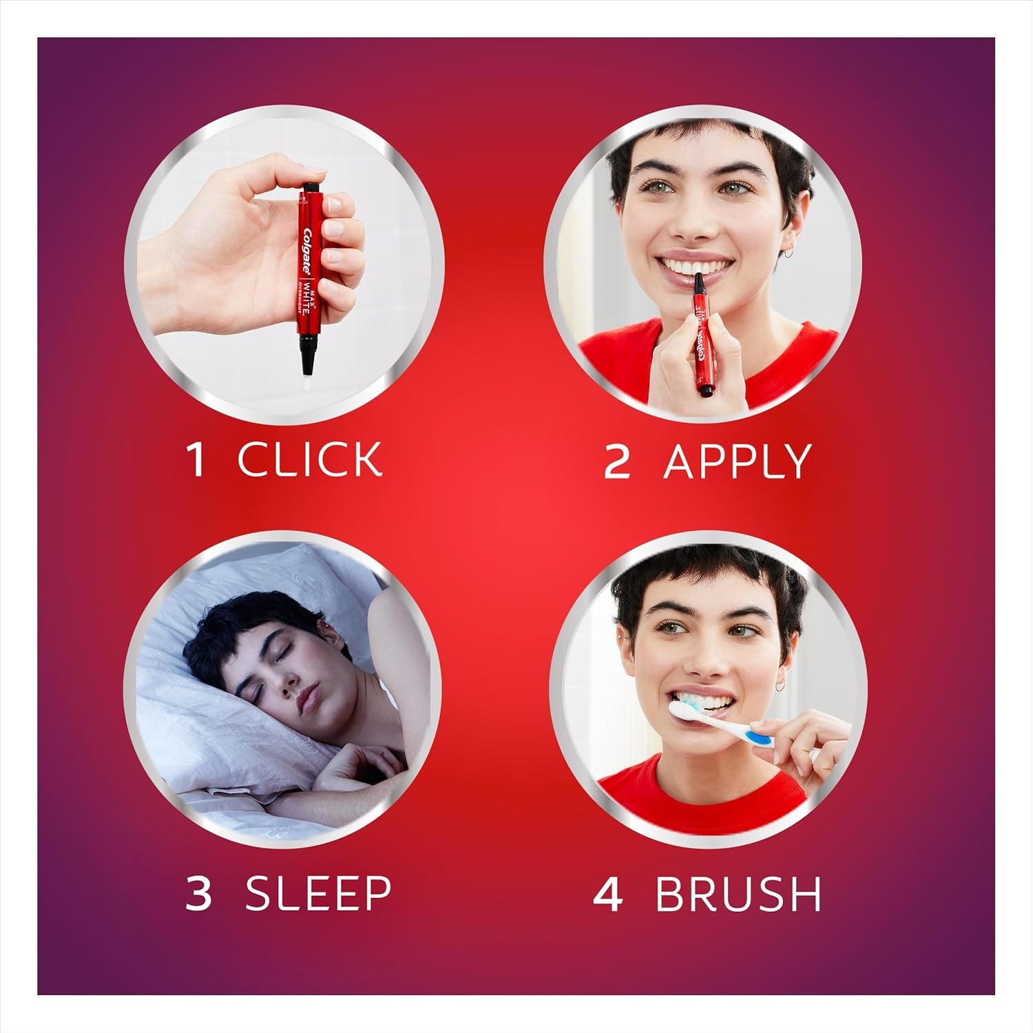 Max White Ultimate Overnight Teeth Whitening Pen, Reverses 15 Years of Stains* 2.5Ml, 1 Pack, 35 Nightly Treatments