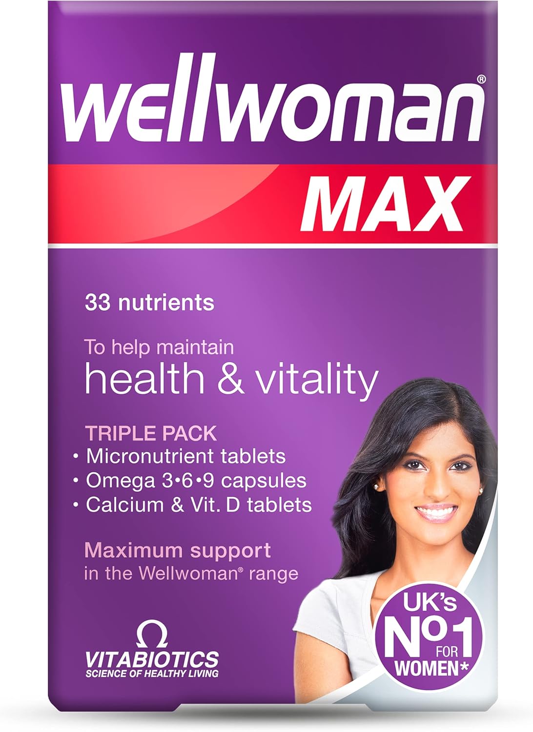 Max, Beauty Supplements, Maximum Support Formula for Women Wanting to Boost Energy, Immune System and Bone Health, 84-Multivitamin Tablets by