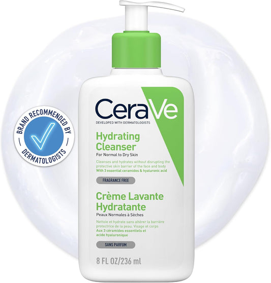 Hydrating Cleanser for Normal to Dry Skin with Hyaluronic Acid and 3 Essential Ceramides