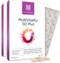 Multivitamin 50 plus | Advance Multivitamin for Over-50'S | Immune Health Support | 13 Vitamins & 12 Minerals | Ginkgo Biloba & Citrus Bioflavonoids | Vegetarian (180 Tablets)