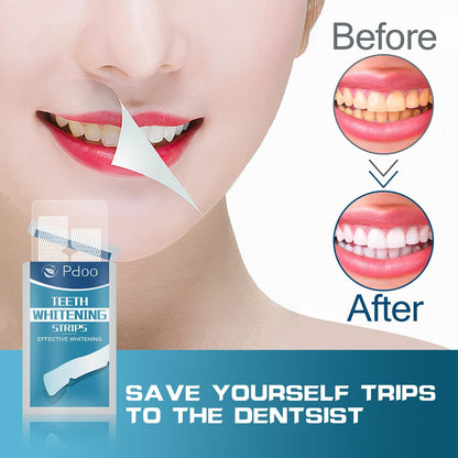 Teeth Whitening Strip - Whitening Strips for Sensitive People, Fast Remove Smoking, Coffee, Wine Stains, Teeth Brightening Kit Pack of 28 Non-Slip Strips