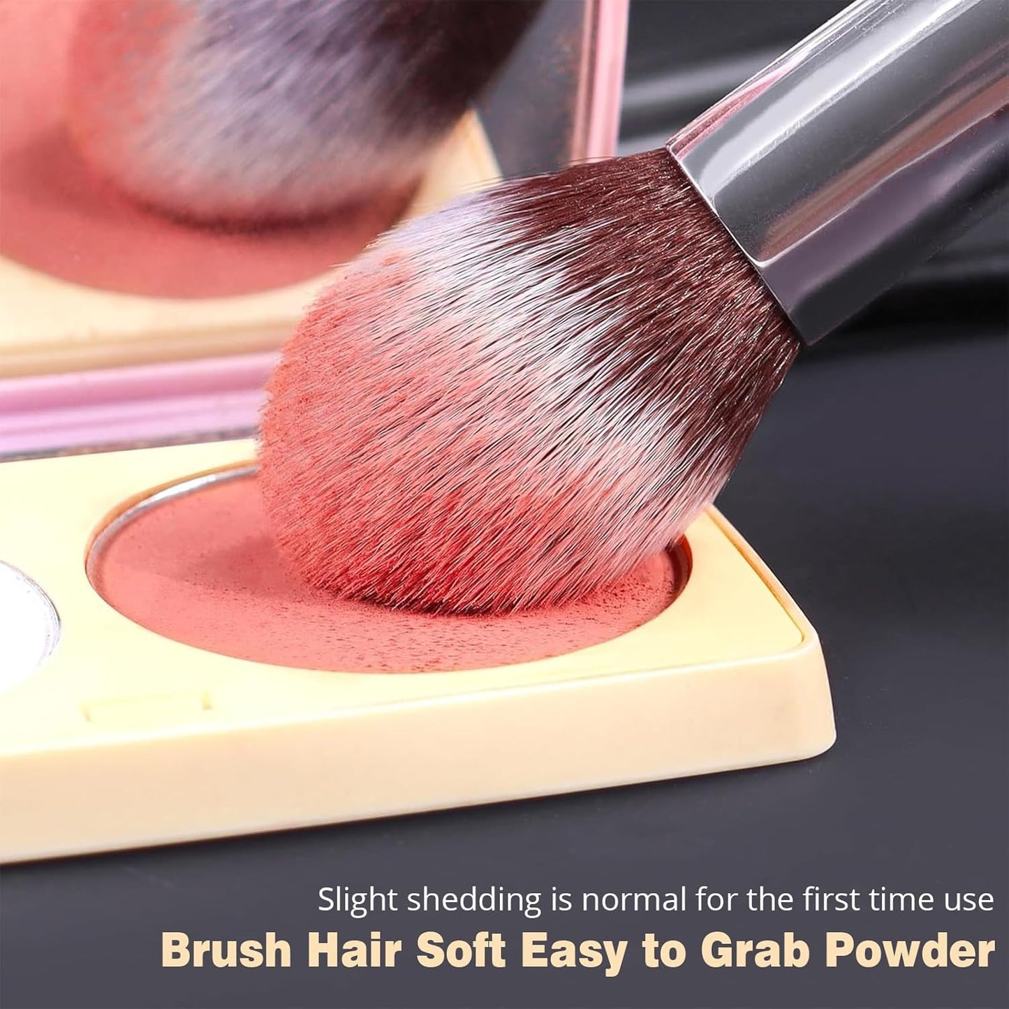 Diversity Make up Brushes 12Pcs Makeup Kit, Premium Synthetic Kabuki Foundation Face Powder Concealers Eyeshadow Blush Brushes Make up Brushes Set, with 2Pcs Blender Sponges (Black/Silver)