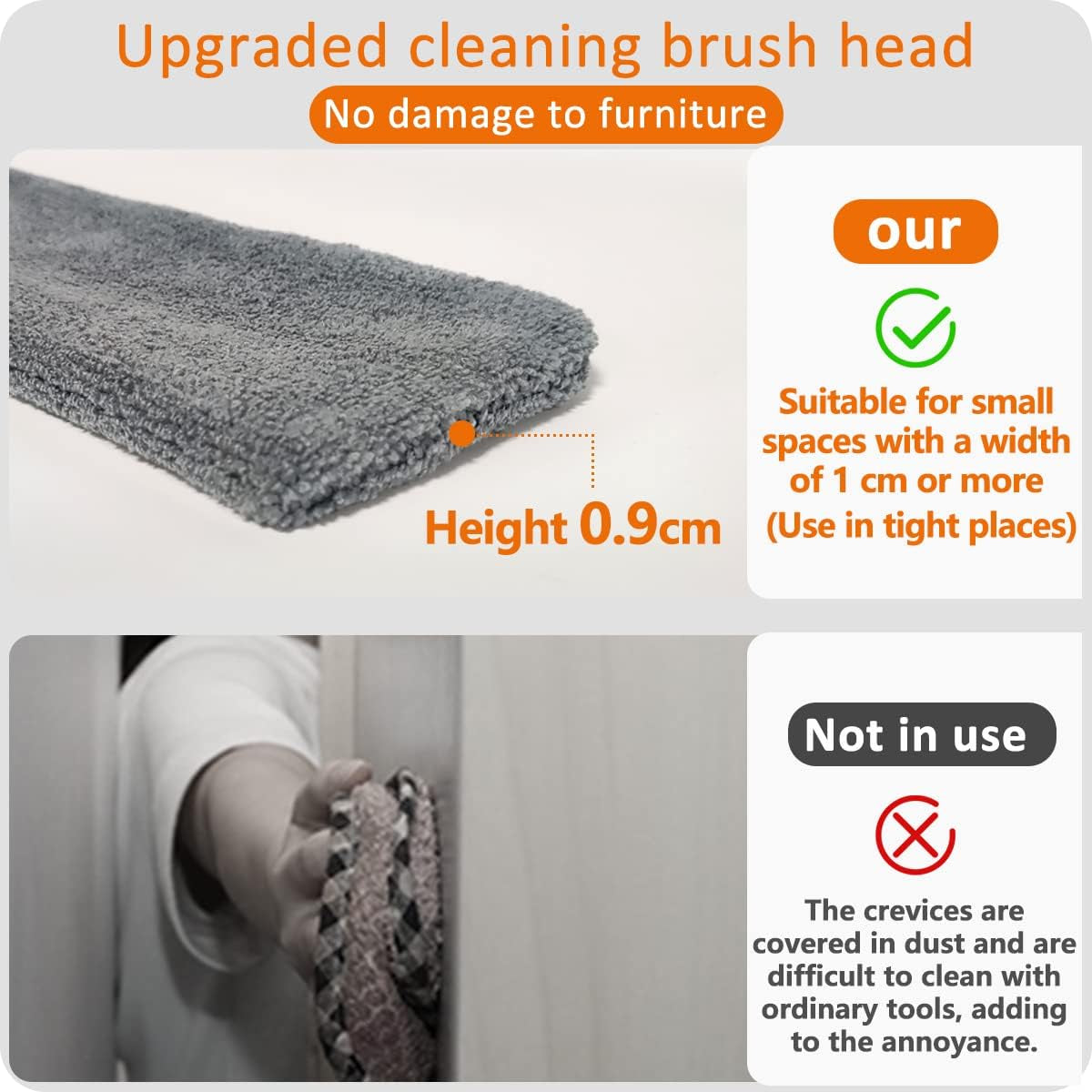 Feather Duster 5PCS Kit with 30-100 Inch Telescopic Extension Pole, Detachable Bendable and Reusable Gap Hand Crevice Brush for Cleaning Dust Cobwebs on High Ceiling Fans Lights Blinds Cars Furniture