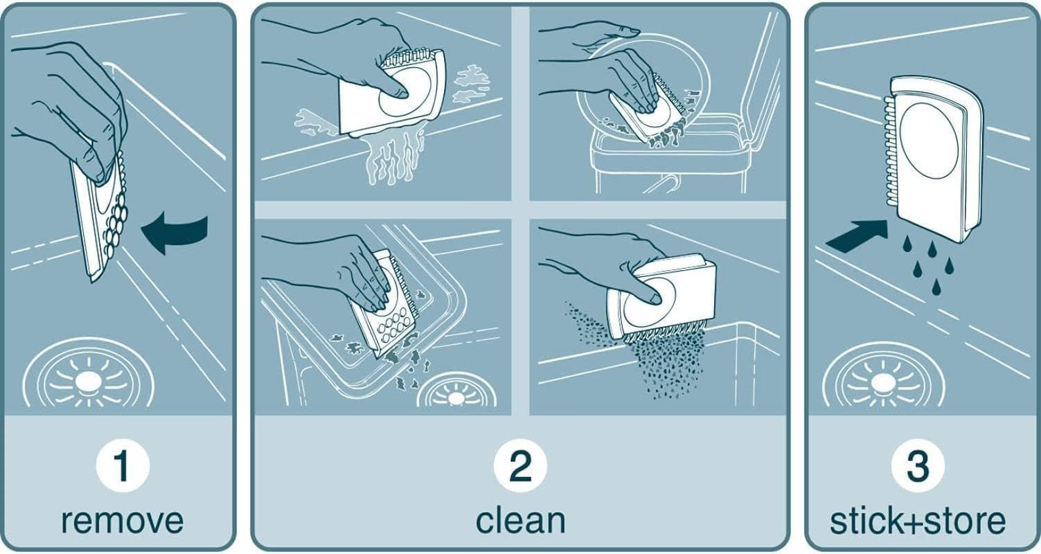 Kitchen Buddy, Kitchen Gadgets, Multipurpose 4-In-1 Cleaning Tool, Sink & Dish Squeegee, Kitchen Cleaning Brush, Kitchen Accessories, Crevice Cleaning Brush, Kitchen Tools and Gadgets - 1PC