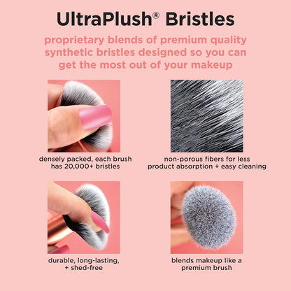 Expert Face Makeup Brush, for Liquid and Cream Foundation, Blush, and Bronzer, Buildable Coverage for Base Makeup, Dense, Synthetic Bristles, Vegan and Cruelty-Free, 1 Count