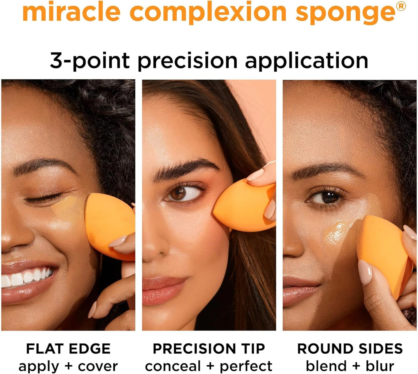 Everyday Essentials + Makeup Sponge Kit, 4 Makeup Brushes and 2 Makeup Blender Sponges,Blush, Bronzer, Eyeshadow, and Powder, Synthetic Bristles, Cruelty-Free, 6 Piece Set