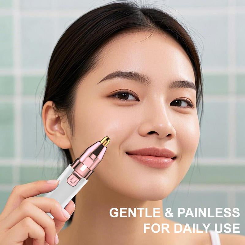 2-In-1 Facial Hair Remover & Eyebrow Trimmer with LED Light – Rechargeable, Flawless Brows & Smooth Skin On-The-Go! Portable & Gentle for Sensitive Skin! #Beauty Tool #Grooming Essentials