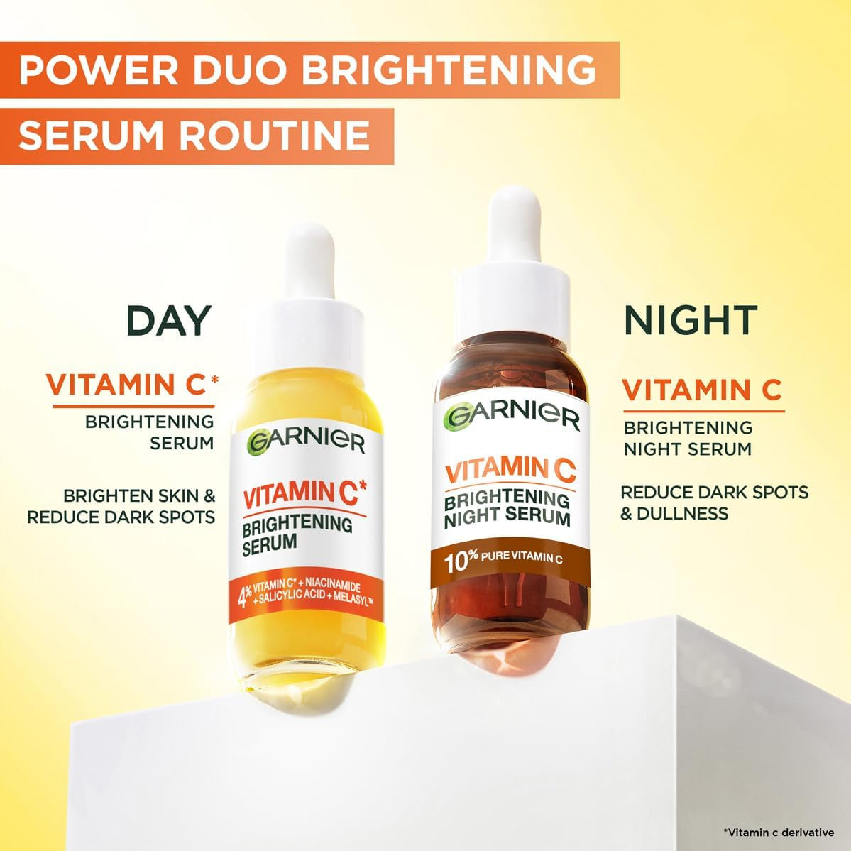 Skinactive Vitamin C Day Serum, Anti-Dark Spot and Brightening Face Serum for All Skin Types, 30 Ml