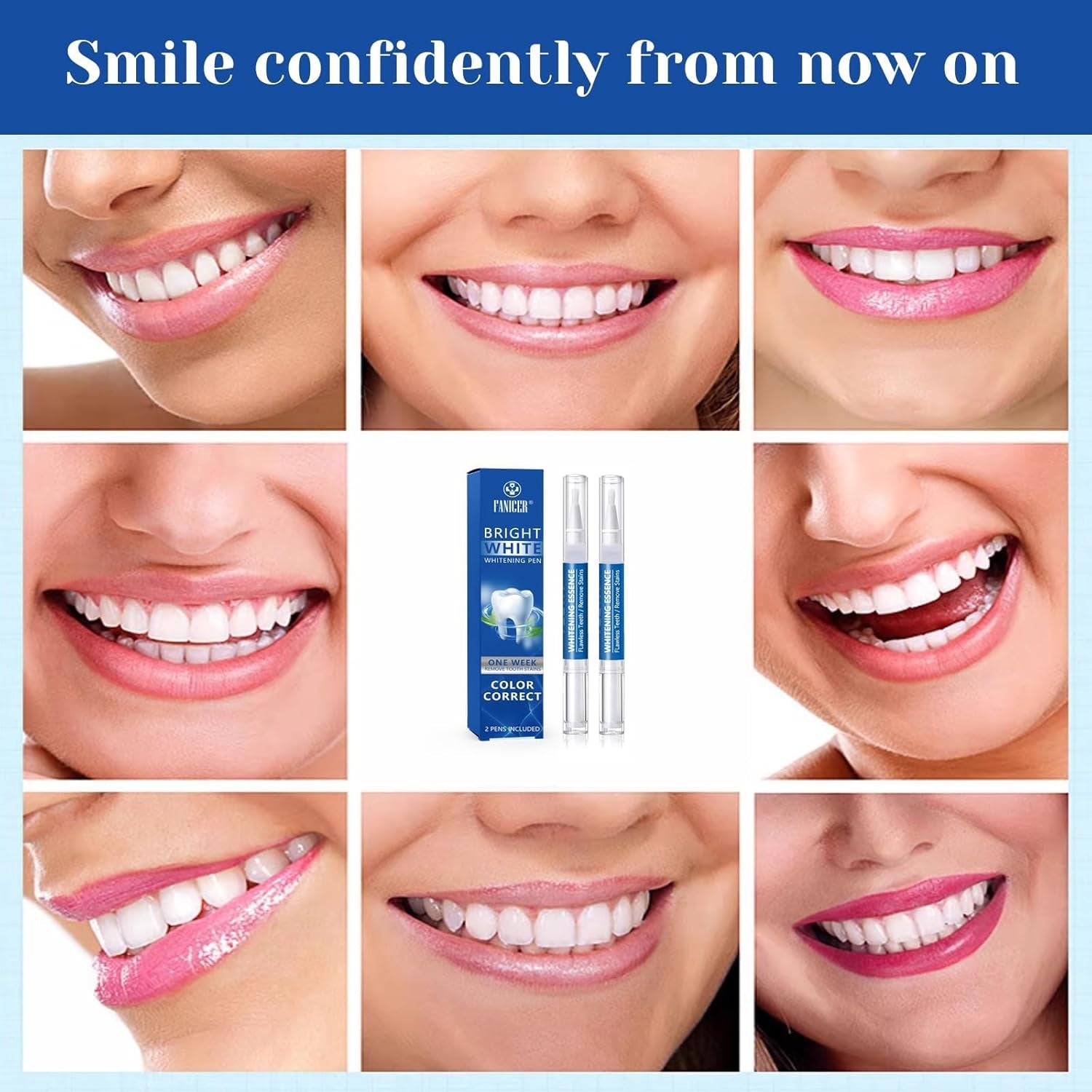 2 Pcs Teeth Whitening Pen - Gentle, Fast & Effective Tooth Stain Removal