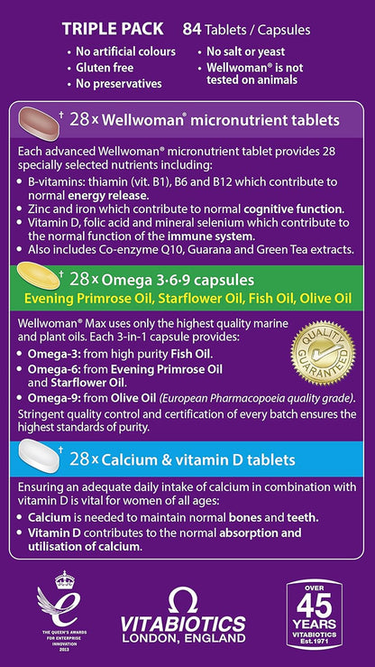 Max, Beauty Supplements, Maximum Support Formula for Women Wanting to Boost Energy, Immune System and Bone Health, 84-Multivitamin Tablets by