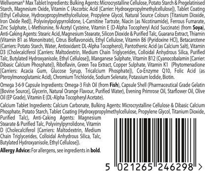Max, Beauty Supplements, Maximum Support Formula for Women Wanting to Boost Energy, Immune System and Bone Health, 84-Multivitamin Tablets by