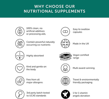 Calcium –  Health – Seaweed-Based Calcium – 72 Trace Minerals – Vegan Friendly – Made in the UK – 60 Vegecaps