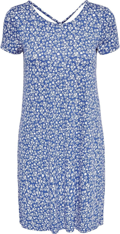 Women'S Onlbera Back Lace up S/S Dress JRS Noos
