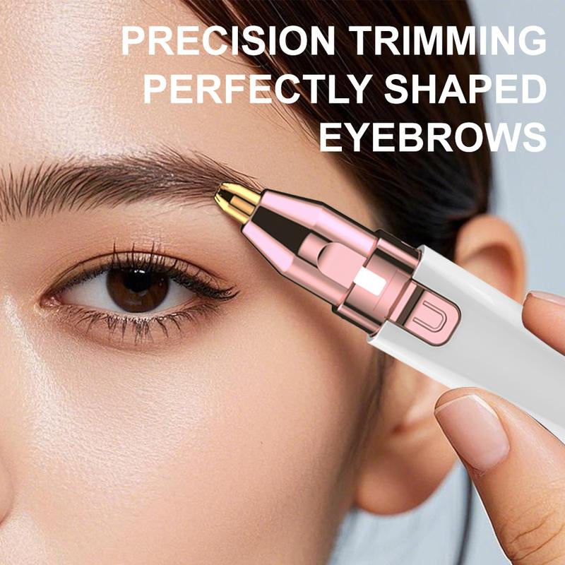 2-In-1 Facial Hair Remover & Eyebrow Trimmer with LED Light – Rechargeable, Flawless Brows & Smooth Skin On-The-Go! Portable & Gentle for Sensitive Skin! #Beauty Tool #Grooming Essentials
