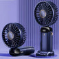 Summer Gift-Koonie Portable Handheld Fan, Battery Operated Fan with Base, 8 Hours, Digital Display, 5 Speeds, 90° Ajustable, Rechargeable Mini Fan for Outdoor Indoor