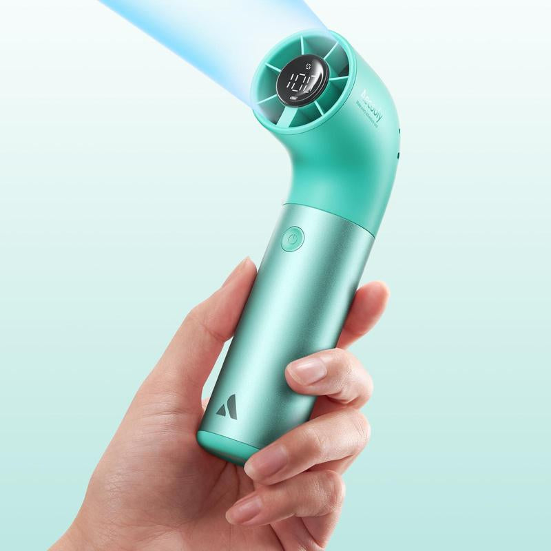 【Outdoorfun】 Aecooly Portable Handheld Fan, Powerful Turbo Mini Fan, 19000 RPM High Speed Aero Ultra, 15H Max Cooling Time, 7 Speeds Aluminum Case, Pocket Rechargeable Personal Small Travel Gifts for Women