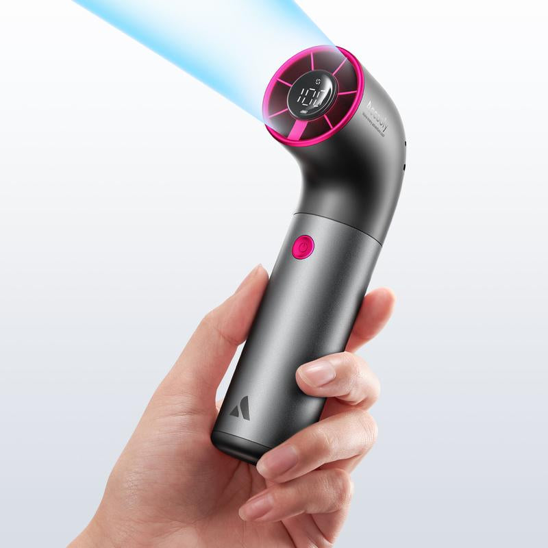 【Outdoorfun】 Aecooly Portable Handheld Fan, Powerful Turbo Mini Fan, 19000 RPM High Speed Aero Ultra, 15H Max Cooling Time, 7 Speeds Aluminum Case, Pocket Rechargeable Personal Small Travel Gifts for Women