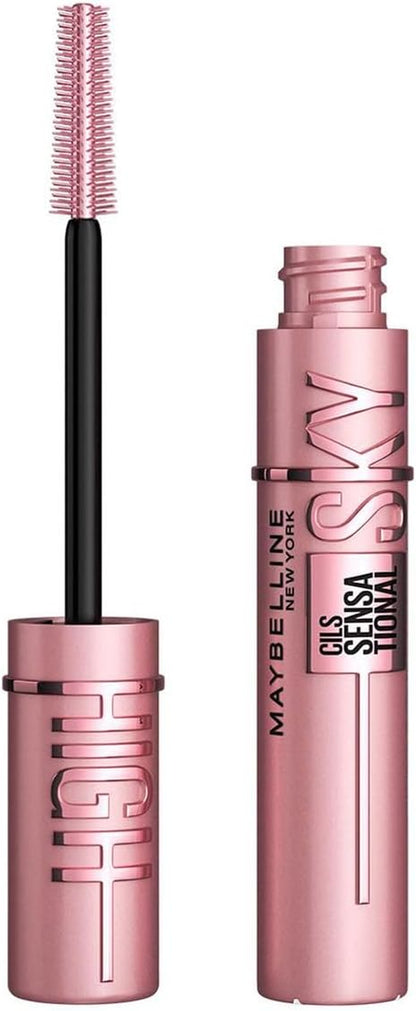 New York Lash Sensational Sky High Mascara, Volumising & Lengthening Mascara, Washable Flake-Free Formula Infused with Bamboo Extract & Fibres, 7 Ml, Shade: 01, Very Black
