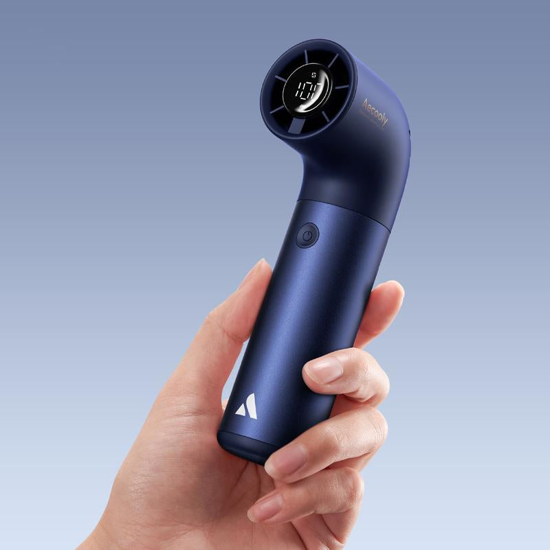 【Outdoorfun】 Aecooly Portable Handheld Fan, Powerful Turbo Mini Fan, 19000 RPM High Speed Aero Ultra, 15H Max Cooling Time, 7 Speeds Aluminum Case, Pocket Rechargeable Personal Small Travel Gifts for Women