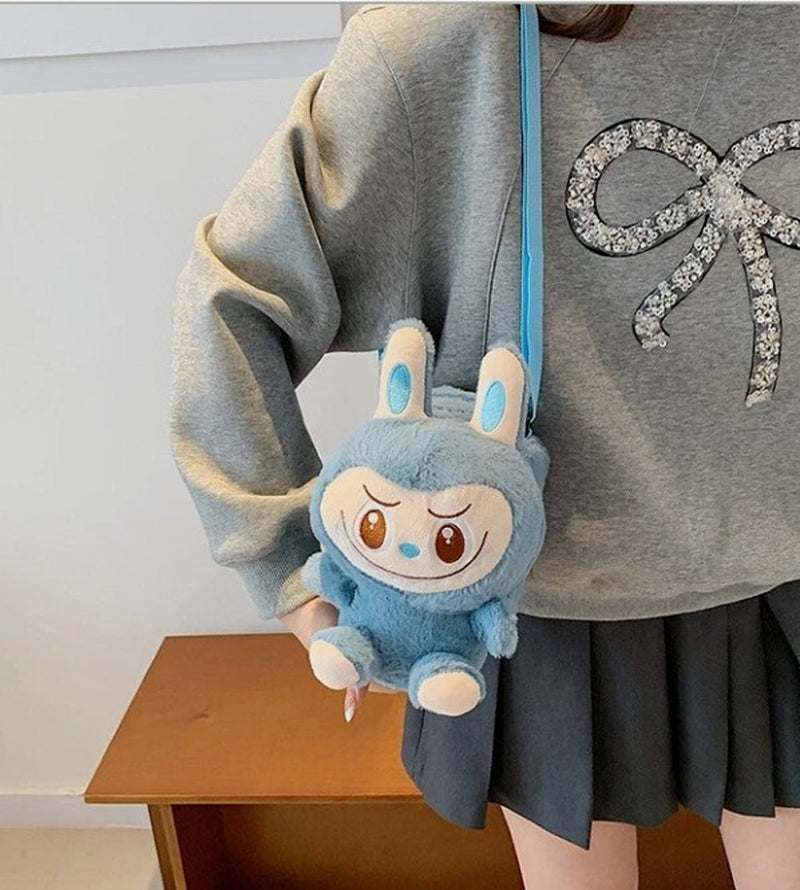 2025 Labubu the Monsters Soft Shoulder Plush Phone Bag Crossbody Bag Coins Bag