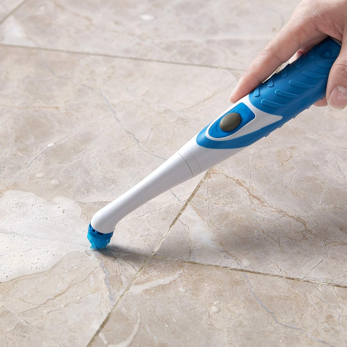 Electric Scrubber Cleaning Brush Electrical Brush Cleaner Spin Scrubber Cordless Cleaning Gadget with 4 Heads for Bathroom Household Tub Tile Floor Wall Kitchen